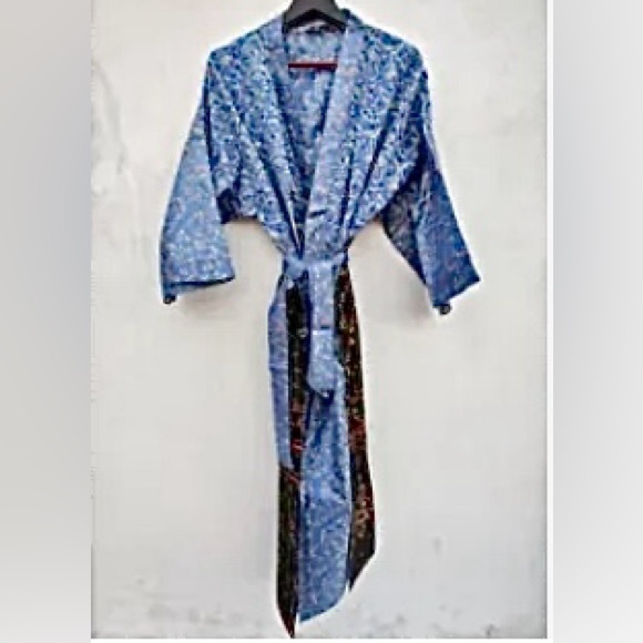 Blue Silky Kimono - Picture 13 of 13